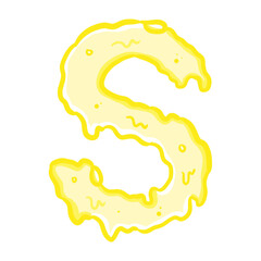 Yellow Dirpping Letter S