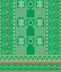 seamless pattern abstract batik aceh indonesia green color