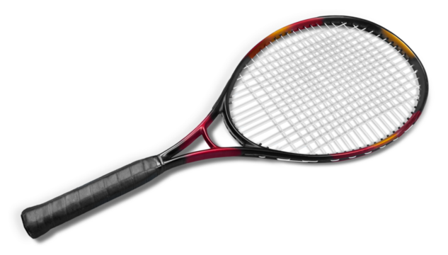 Tennis racket isolated on white background