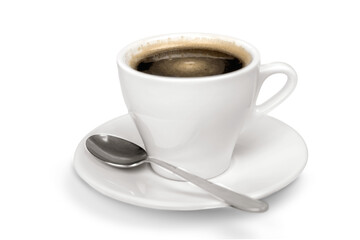 cup of cappuccino with foam in the form of heart