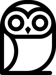 Owl black icon