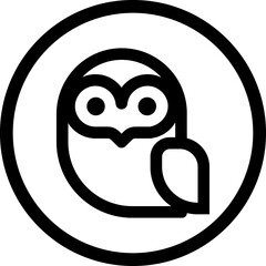 Owl black icon