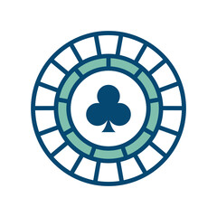 poker chip icon vector design template in white background