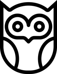 Fototapeta premium Owl black icon
