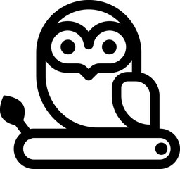 Owl black icon