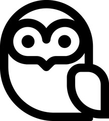 Owl black icon