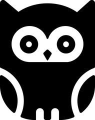 Owl black icon