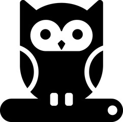 Owl black icon