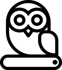 Owl black icon