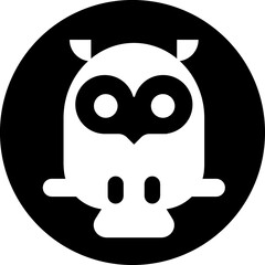 Owl black icon
