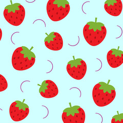 Vector background with strawberry pattern