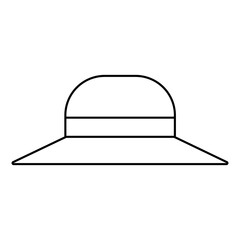 Hat illustration vector design with lines suitable for coloring