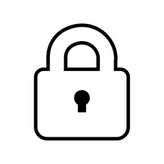 Padlock vector illustration design with lines suitable for coloring