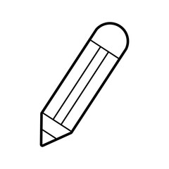 Pencil vector illustration design with lines suitable for coloring