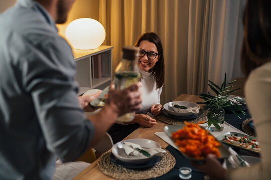 Man Hosting Home Dinner Party