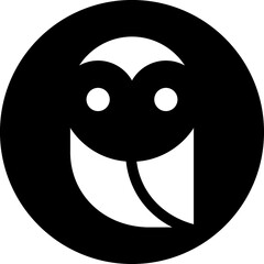 Owl black icon