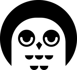 Owl black icon