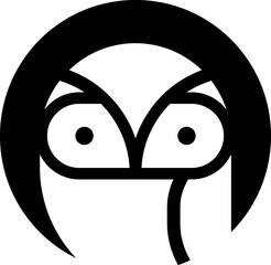 Owl black icon