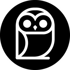 Owl black icon