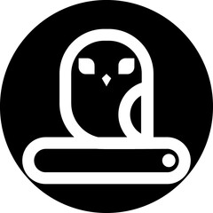 Owl black icon