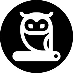 Owl black icon