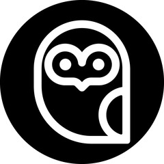 Owl black icon