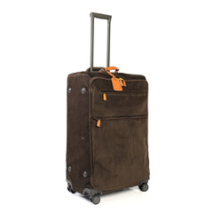 Luggage or baggage bag use for transportation travel and leisure on white isolated background