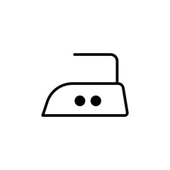 Iron icons set. Home appliance, steam generator iron. Iron Surface. Clothing Ironing Steam Heat Press. Vector Flat Line Stroke Icon.