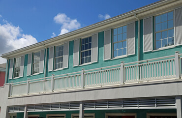 Typical building facade in Bahamas - Nassau, The Bahamas