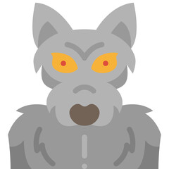 werewolf flat icon
