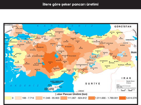turkey agricultural production areas map