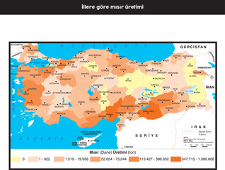 turkey agricultural production areas map