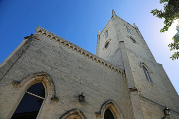 Fototapeta na wymiar The tower of Christ Church Cathedral - Nassau, The Bahamas
