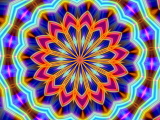 Star, ray explosion, flower shapes, abstract background