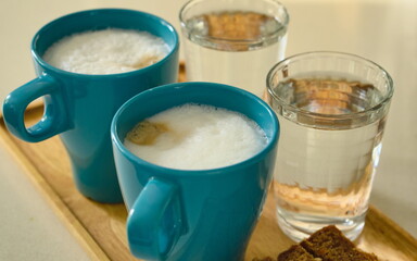 cup of coffee with milk