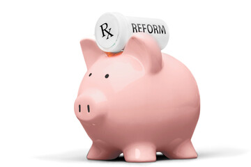 Piggy Bank with Reform Word