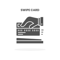Credit Card Swipe Card glyph icon. Can used for web, app, digital product, presentation, UI and many more.
