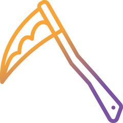 scythe gradient line icon