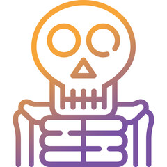 skeleton gradient line icon