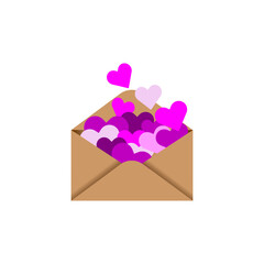 envelope with hearts