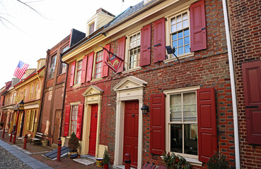 Colorful facades - Elfreth's alley - Philadelphia