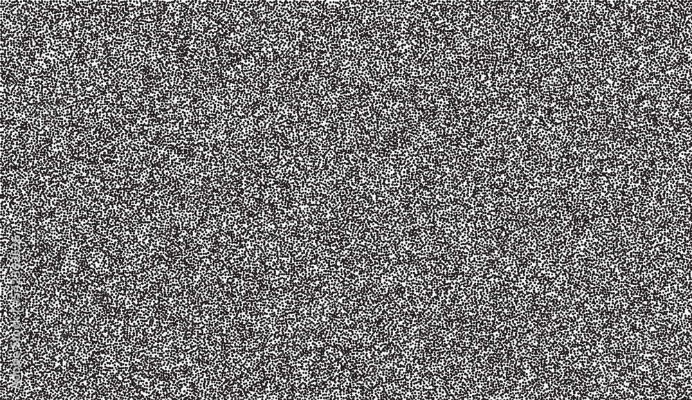 Wall mural white noise pattern background. black noise stipple dots. abstract dotwork pattern. sand grain effec