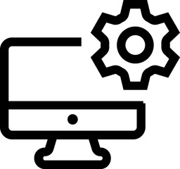 Black Computer Service Logo