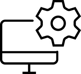 Black Computer Service Logo