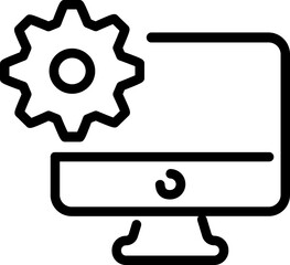 Black Computer Service Logo