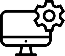 Black Computer Service Logo