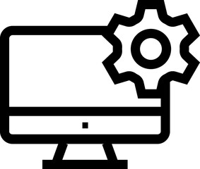 Black Computer Service Logo