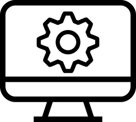 Black Computer Service Logo