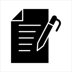 Edit file icon, note, sign up icon vector illustration on white background. color editable