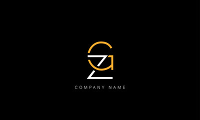 GZ, ZG Abstract Letters Logo Monogram